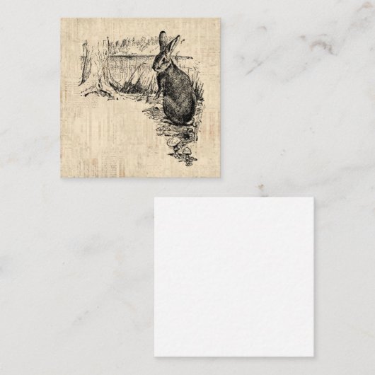  konijn geïllustreerd Bunny Art Notitiekaartje (Voorkant / Achterkant)