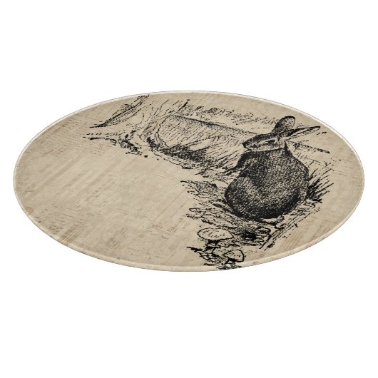  konijn geïllustreerd Bunny Art Snijplank (Hoek)