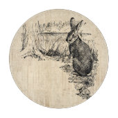  konijn geïllustreerd Bunny Art Snijplank (Voorkant)