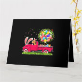 Konijn Geit Riding Pickup Truck Pasen Eieren Boom  Kaart (Gele Bloem)