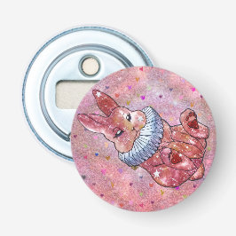 Konijn genaamd Lieveheersbeestje Button Flesopener