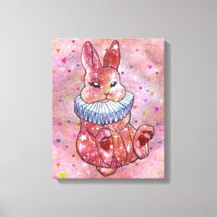 Konijn genaamd Lieveheersbeestje Canvas Afdruk