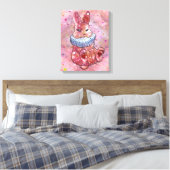 Konijn genaamd Lieveheersbeestje Canvas Afdruk (Insitu (Slaapkamer))