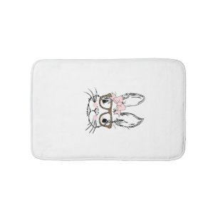 Konijn Gezicht Shirt Luipaardprint Bril OOSTEN Badmat