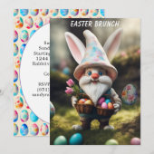 Konijn Gnome Eiermand Paasbrunch Kaart (Voorkant / Achterkant)