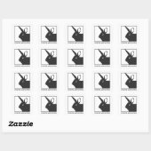 KONIJN GOEDGEKEURD VIERKANTE STICKER (Vel)