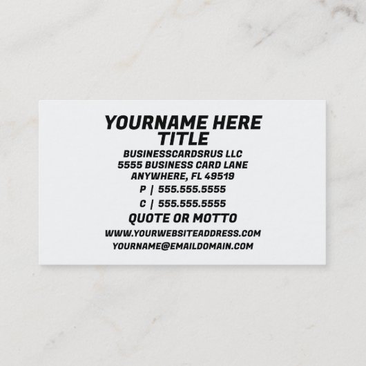 konijn goochelaar visitekaartje (Achterkant)