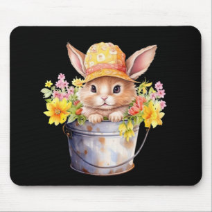 Konijn Grafisch Voor Meisjes Bloemrijke Lente Tijd Muismat