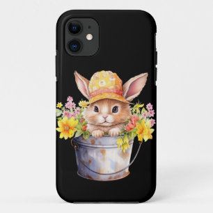 Konijn Graphic voor Meisjes Bloemen Lente Tijd Case-Mate iPhone Case