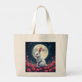 konijn grote tote bag (Achterkant)
