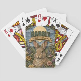 Konijn Haas Wilde Bloem Weiland POPCUT Pokerkaarten