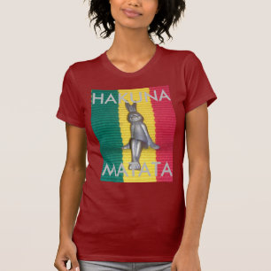 Konijn Hakuna Matata   Levendige Rasta Kleuren Abs T-shirt