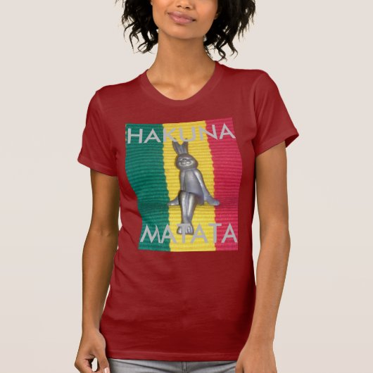 Konijn Hakuna Matata | Levendige Rasta Kleuren Abs T-shirt (Voorkant)