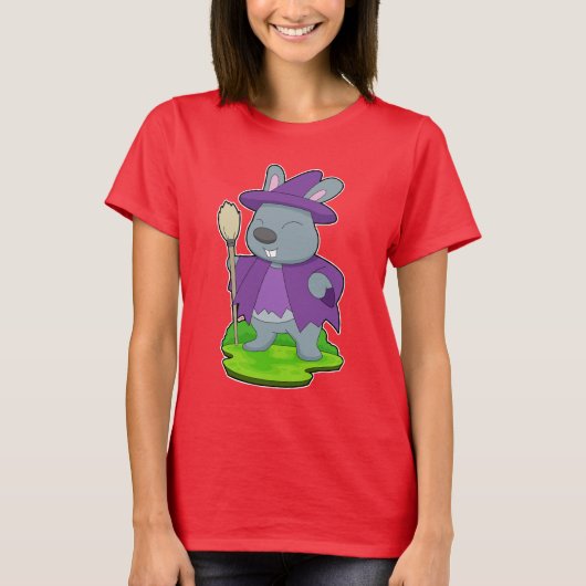 Konijn Halloween Heks T-shirt (Voorkant)