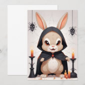 Konijn Halloween Schattige Schattig Funny Animal M Kaart (Voorkant / Achterkant)