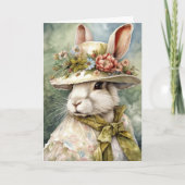  konijn Happy Easter Feestdagen Kaart (Voorkant)