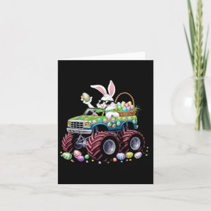 Konijn Happy Easter Monster Truck Liefhebbers Kind Kaart