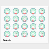 Konijn Happy Pasen Stickers (Vel)