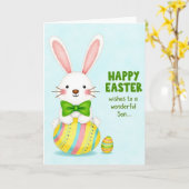 Konijn Happy Spring Kaart (Gele Bloem)