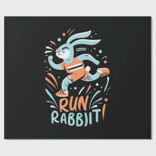 konijn hardlopen marathon loper konijntje schattig cadeaupapier