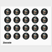 konijn hardlopen marathon loper konijntje schattig ronde sticker (Vel)