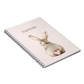 Konijn Hart Konijn Roze Notitieboek (Rechterzijde)