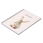 Konijn Hart Konijn Roze Notitieboek (Linkerzijde)