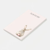 Konijn Hart Konijn Roze Post-it® Notes (Schuin)