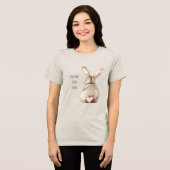 Konijn Hart Konijn Roze Tri-Blend Shirt (Voorkant volledig)