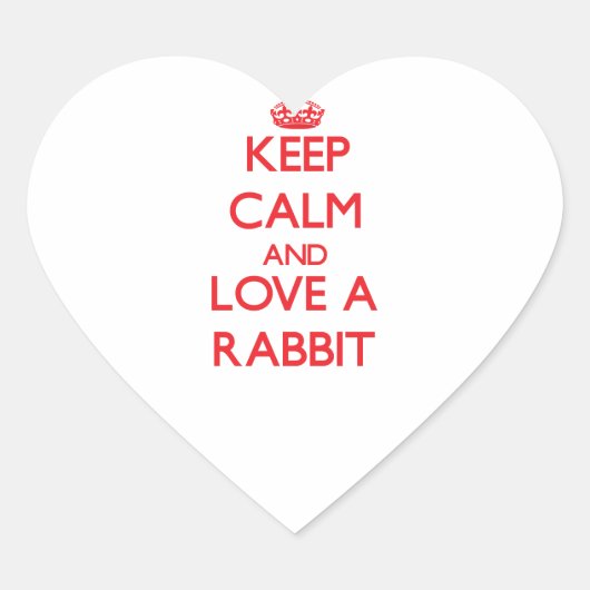 konijn hart sticker (Voorkant)