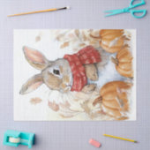 Konijn Herfst Pompoen Illustratie Tissuepapier (Craft)