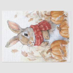 Konijn Herfst Pompoen Illustratie Tissuepapier