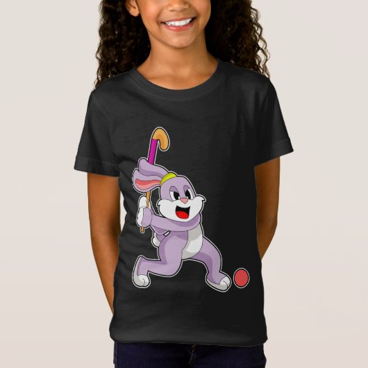 Konijn Hockey stick T-shirt (Voorkant)