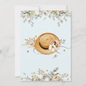 Konijn Hoed Rustieke Landelijke Baby Shower Uitnod Kaart (Achterkant)