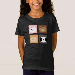 Konijn, hond, kat en Beer T-shirt