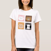 Konijn, hond, kat en Beer T-shirt (Voorkant)