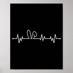 Konijn hoort frequentie hartslag Pasen dag Konijn Poster