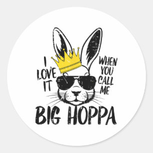 Konijn houdt ervan als je me grote Hoppa Pasen Ra Ronde Sticker