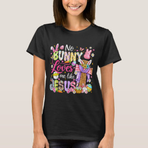 Konijn houdt van als Jezus paas christelijke kinde T-shirt