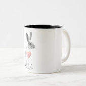 Konijn houdt van je, Mok konijnenrood hart. (Voorkant rechts)