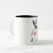 Konijn houdt van je, Mok konijnenrood hart. (Voorkant links)