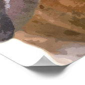 Konijn houtland dier kinderkamer babykamer poster (Hoek)