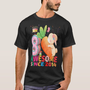 Konijn Ik ben 8 jaar oud meisje van de konijnenpar T-shirt
