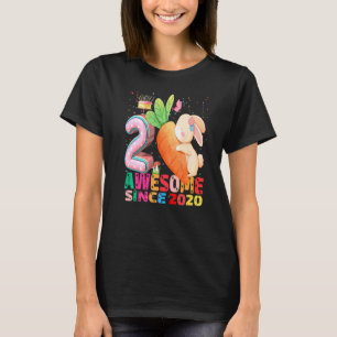 Konijn Ik ben twee jaar oud meisje van de konijnen T-shirt