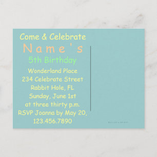 Konijn in Alice in Wonderland ~ Briefkaart