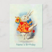 Konijn in Alice in Wonderland ~ Briefkaart / Uitno (Voorkant)