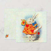 Konijn in Alice Wonderland ~ Uitnodiging (Voorkant / Achterkant)
