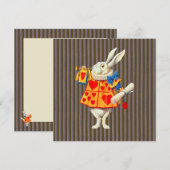Konijn in Alice Wonderland ~ Uitnodiging (Voorkant / Achterkant)