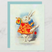 Konijn in Alice Wonderland ~ Uitnodiging (Voorkant / Achterkant)