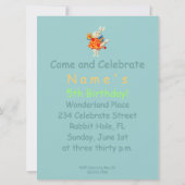 Konijn in Alice Wonderland ~ Uitnodiging (Achterkant)